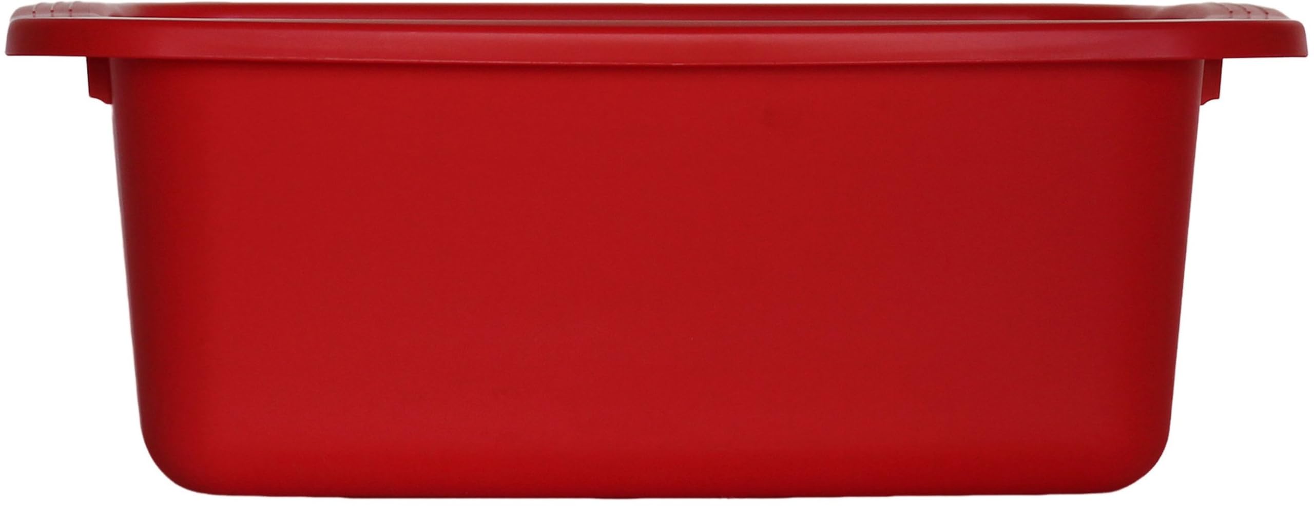 MACHIAVELLI START Cuenco rectangular de color rojo. Barreño de plástico de 10 l de capacidad. Cubeta multiusos de 42 x 31 x 15,5 cm