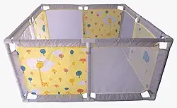 Cercadinho Quadrado Balão e Girafa - Styll Baby Amarelo