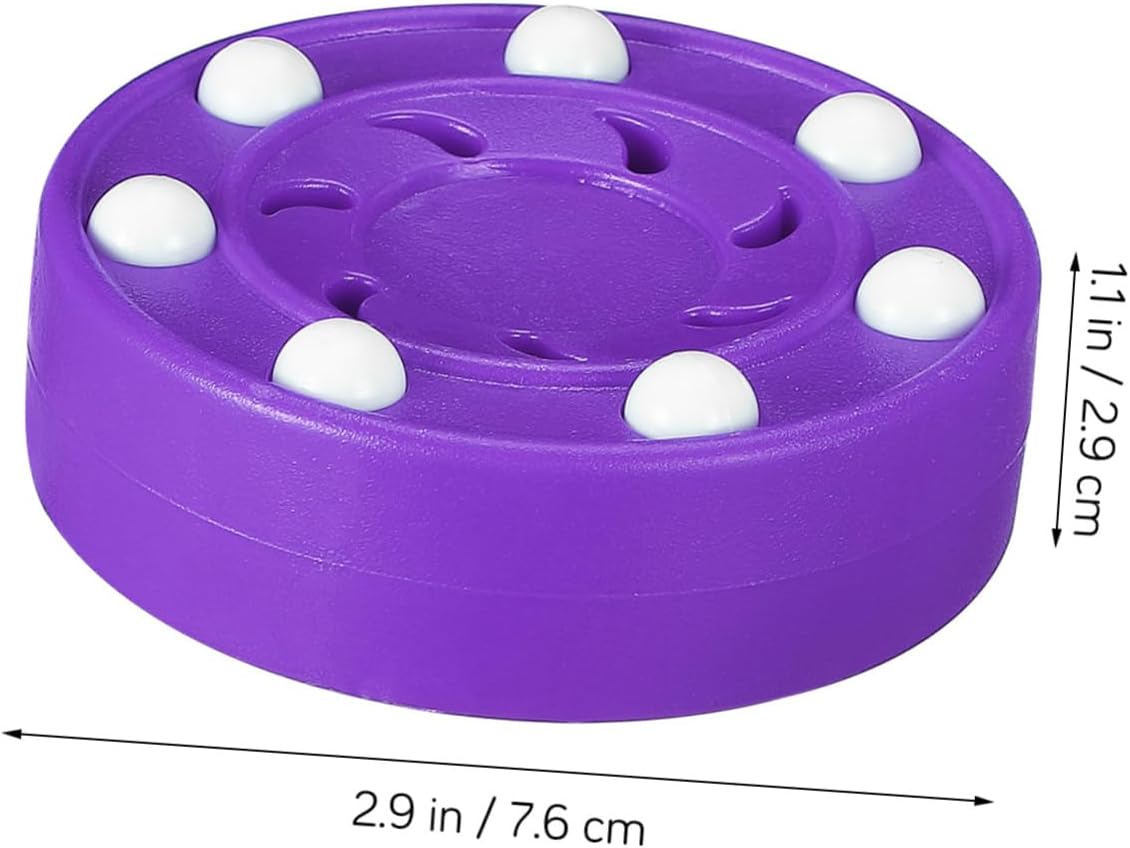 BESPORTBLE 6pcs Floor Hockey Pucks Indoor and Outdoor Training Tools for Stick Handling Practice Roller Pucks for Ice Sports Skills Development