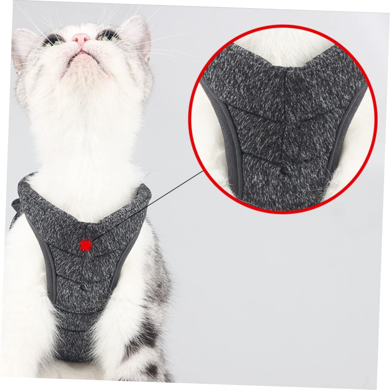 INOOMP 3pièces pour Chat Léger Et Confortable Harnes Maille Respirante pour Chats Adultes Accessoire Chic Et Pratique pour Promenade Toute Sécurité