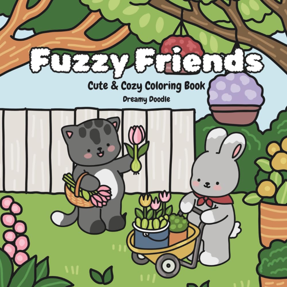 Fuzzy Friends: Cute & Cozy Coloring Book
