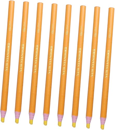 COHEALI Lápices de grasa de 12 Uds., rotulador de jardín, rotulador de grasa Pelar, lápices de cera, tiza negra, trajes blancos, lápices de colores,