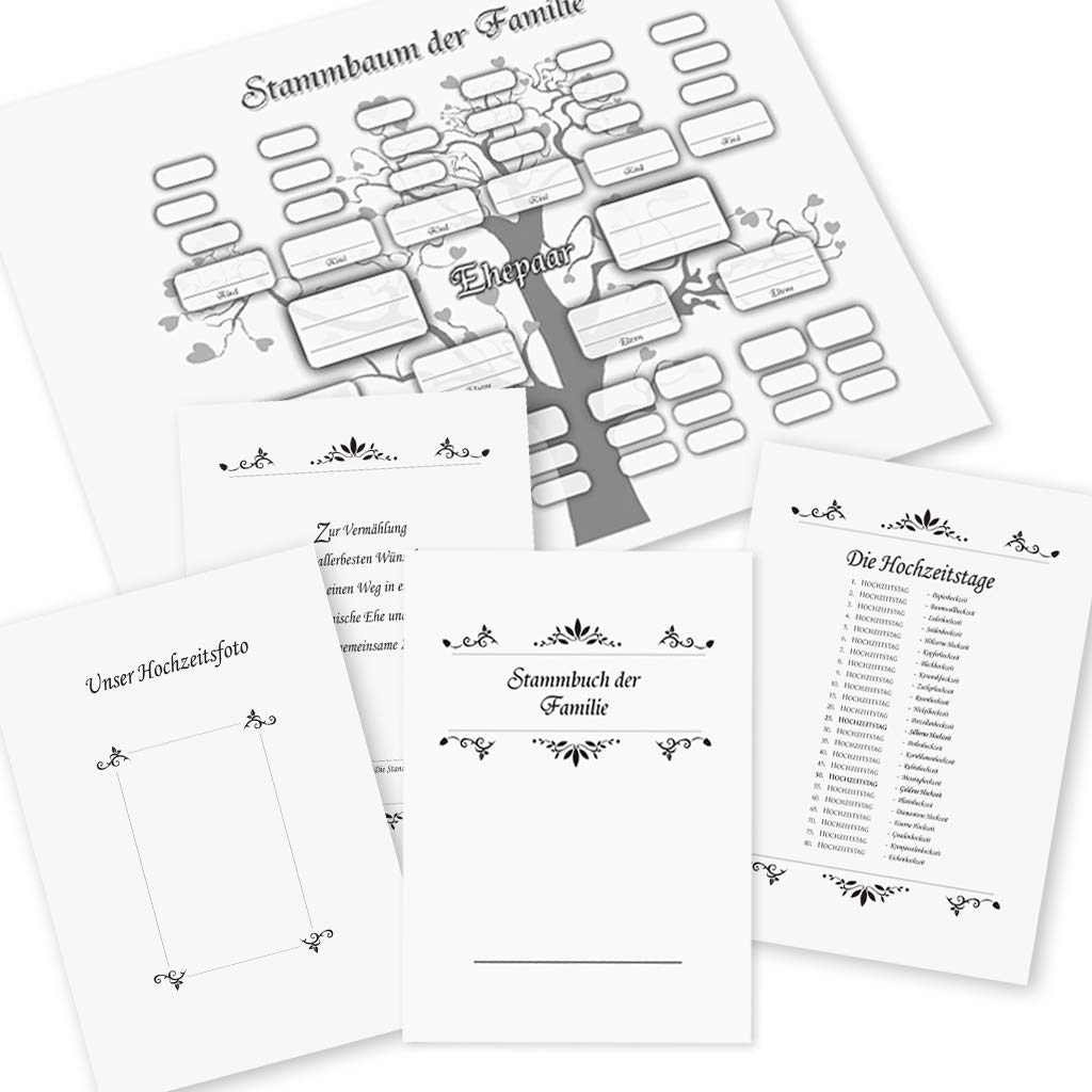 Personalisiertes Stammbuch Aus Nussbaumholz & Leder – Rustikales Design Mit Lasergravur, DIN A5