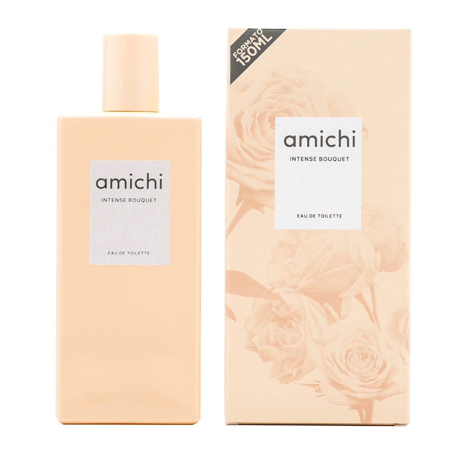 AMICHI - Intense Bouquet, Colonia Mujer, 150 ml, Perfume en Formato Spray, Eau de Toilette Femenina, Agua Fresca, Fragancia Dulce y Floral, Aroma Intenso de Larga Duración