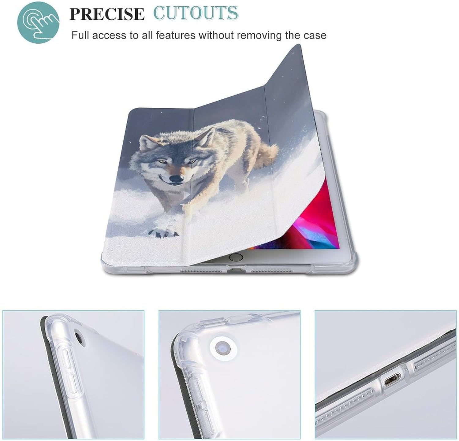 Gray Wolf Walking Through Snowy Case with Pencil Holder image 4