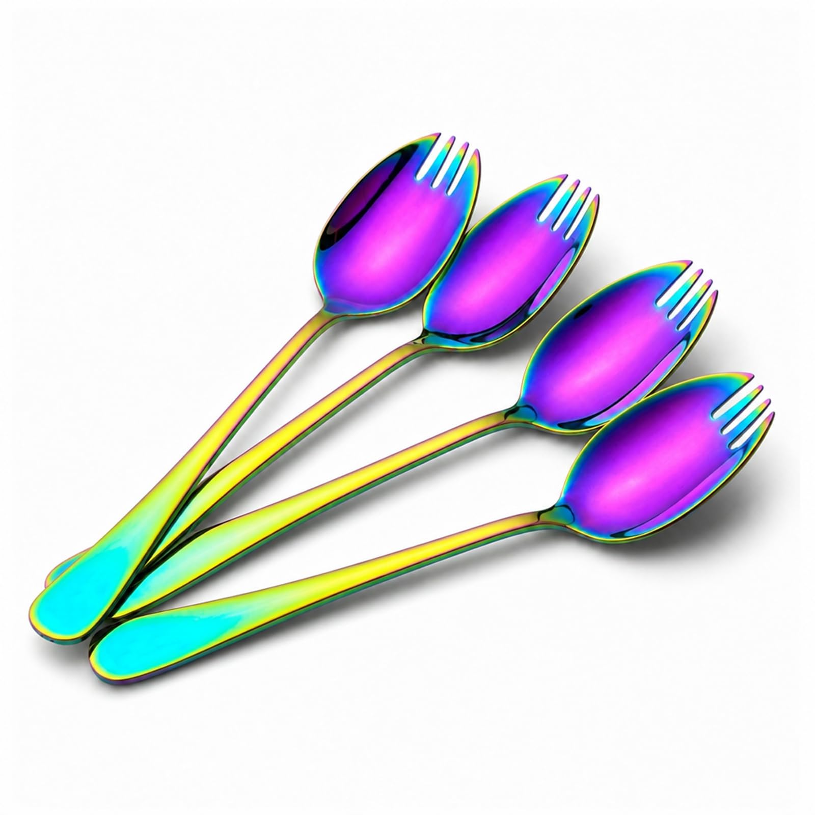 IQCWOOD Sporks - 4 Pack Stainless Steel -14