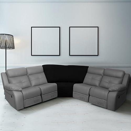Miniatura 5 de Weysat Funda elástica para sofá esquinero, protector de muebles para sala de estar, funda de sofá reclinable seccional, sofá reclinable en forma de