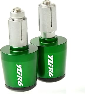 Motorcycle End Grip Slider Motorcycle 7/8"22mm Handlebar Grip Cap Hand Bar Ends Handle Plug Slider For Ya-ma-ha YZFR6/YZF-R6/YZF R6 1999-2018 2017 2016 (Color : Titanium)
