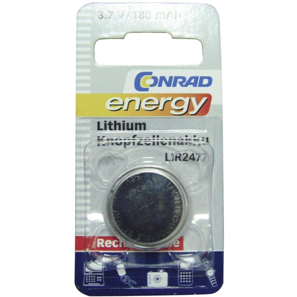 Conrad Electronic LIR2477 Knopfzellen-Akku LIR 252225 Lithium 180 mAh 3.6V 1St.