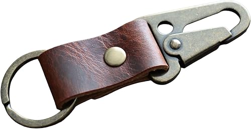 Porte clés tactique en véritable cuir haute qualité