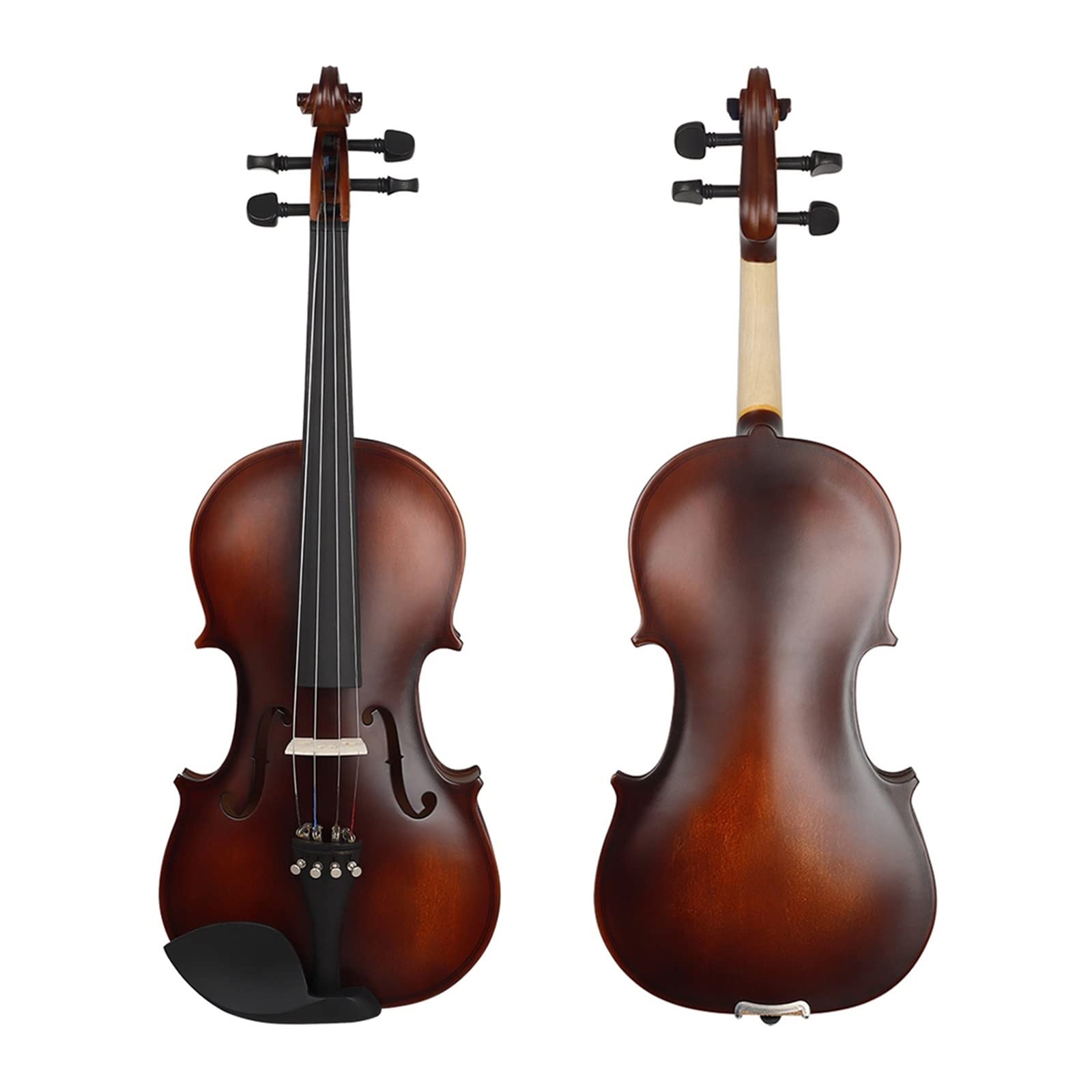 Violini Violino Opaco 4/4 Violino Acustico in Legno Massello Violino in Tiglio Strumento Musicale Professionale con Custodia per Principianti