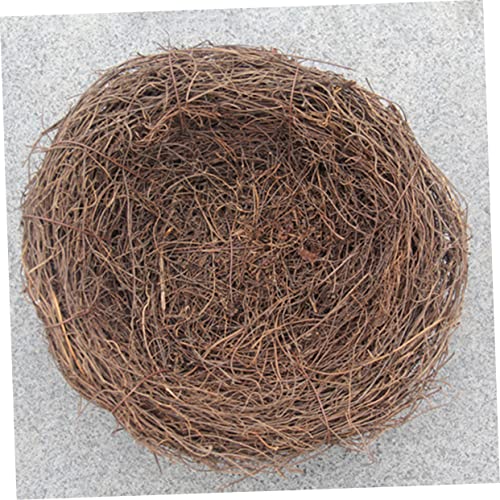 Image of Abaodam 6-Pack Decorative Bird Nest Ornaments 4.72 X 4.72 X 1.77 in Rattan Bird Nest Decor for Home Garden Birdcage Accessories Craft and Photo Props