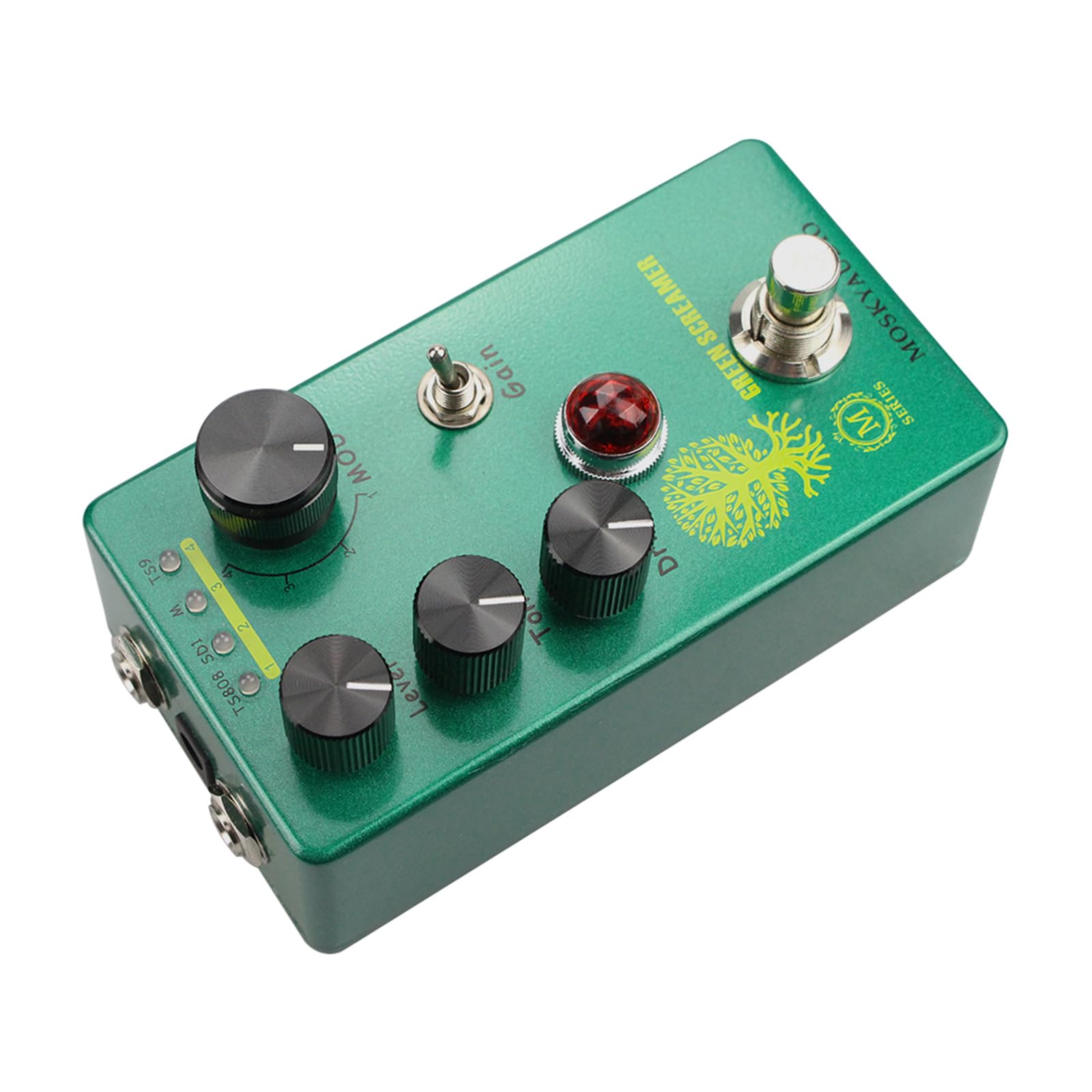 Btuty Booster/Overdrive pedał efektów gitarowych Przełącznik 4 tryby i sterowanie poziomem/tonem/napędem Kompaktowy przenośny cyfrowy procesor efektów do gitary elektrycznej