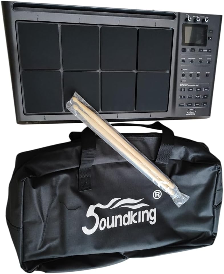 Soundking SPD 100 Electronic Percussion Octapad with carrying bag and drumsticks