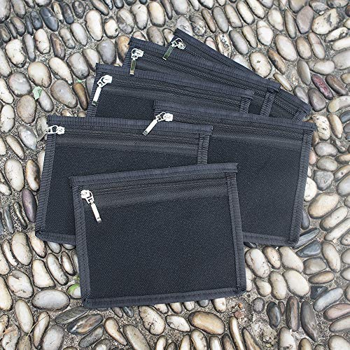 Ezek 6 Pack 16 Oz Cotton Canvas Change Coin Purses 5.5X4.2 Inches Small Zipper Pouches Bags, Shopping, Office, Travel, School,Black. #TOP2