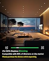 Vista 3 de zouzai paquete de 6 luces de techo empotrables ultrafinas de 4 pulgadas en negro, 5 CCT, con caja de conexiones, 2700K/3000K/3500K/4000K/5000K