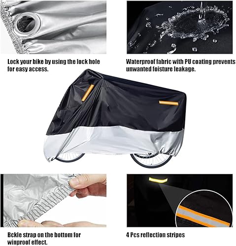 Miniatura 4 de Funda de triciclo de alta calidad para adultos, se adapta a todas las bicicletas o motocicletas de 3 ruedas, almacenamiento en exteriores e