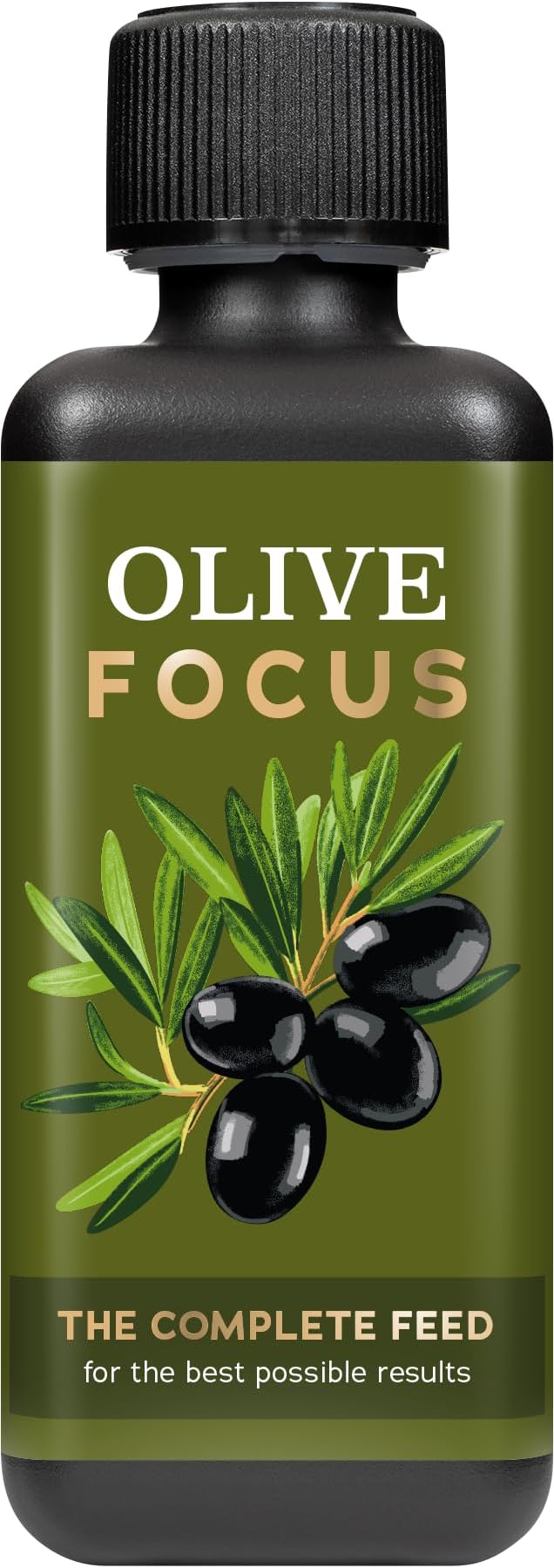Olive Focus Liquid Fertiliser with Seaweed Concentrated 300ml – Feed for Olive Trees in Pots, Conservatories & Greenhouses – Promotes Long-Term Fertility, Root Health, and Fruit Development