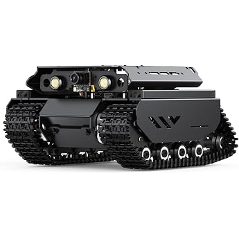 Waveshare Open Source Off-Road Tracked AI Robot Compatible with Raspberry Pi 5 Dual Controllers Computer Vision PI5-4GB Not Included