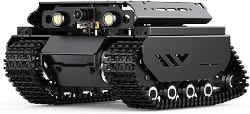 Waveshare Open-Source Off-Road Tracked AI Robot, Compatible with Raspberry Pi 4B, Dual Controllers, Computer Vision, PI4B-4GB NOT Included