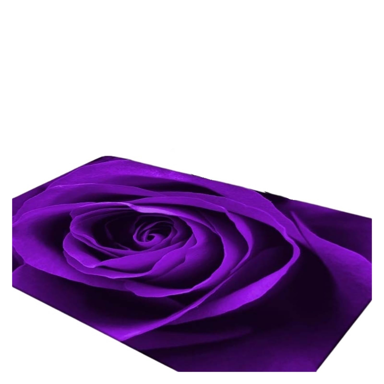 Tapis en polyester doux de qualité supérieure motif rose et violet