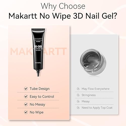 Vista 56 de Makartt Pegamento de uñas de gel: pegamento sólido para uñas a presión, necesita lámpara UV de gel 3D de 0.5 fl oz, herramientas multifuncionales