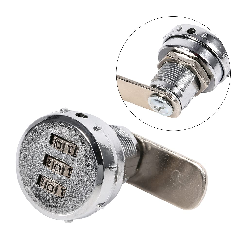 JZK 2 Stks 3 cijferige code combinatie camlock cam lock wachtwoord gecodeerd slot voor locker kastdeur archiefkast mailbox lade kast