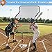 Doubleriver Baseball Pitching Screen for Batting Cage Z Screen Steel Frame Heavy Duty Baseball&Softball Screen 5X7FT Softball Pitching Net