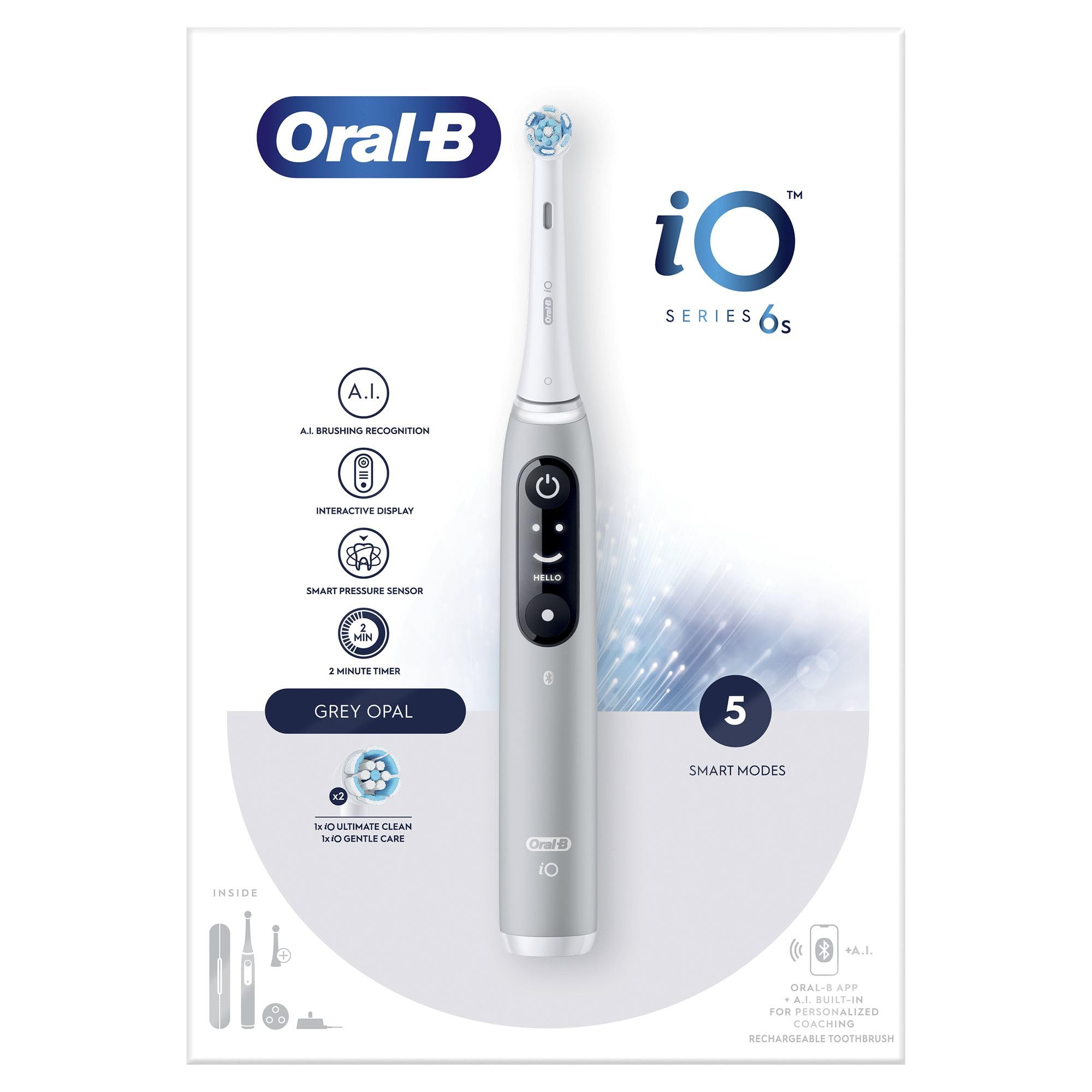'Spazzolino da denti tecnmagnetica5modpuliar io6s grigio