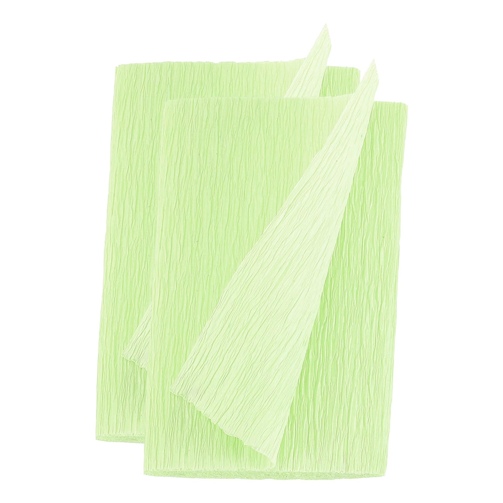 sourcing map Crepe Paper Rolls 8.2ft Long 4 Inch Wide for Various Large Hanging Party Backdrop DIY Decoration, DIY Supplies, Light Green Pack of 2