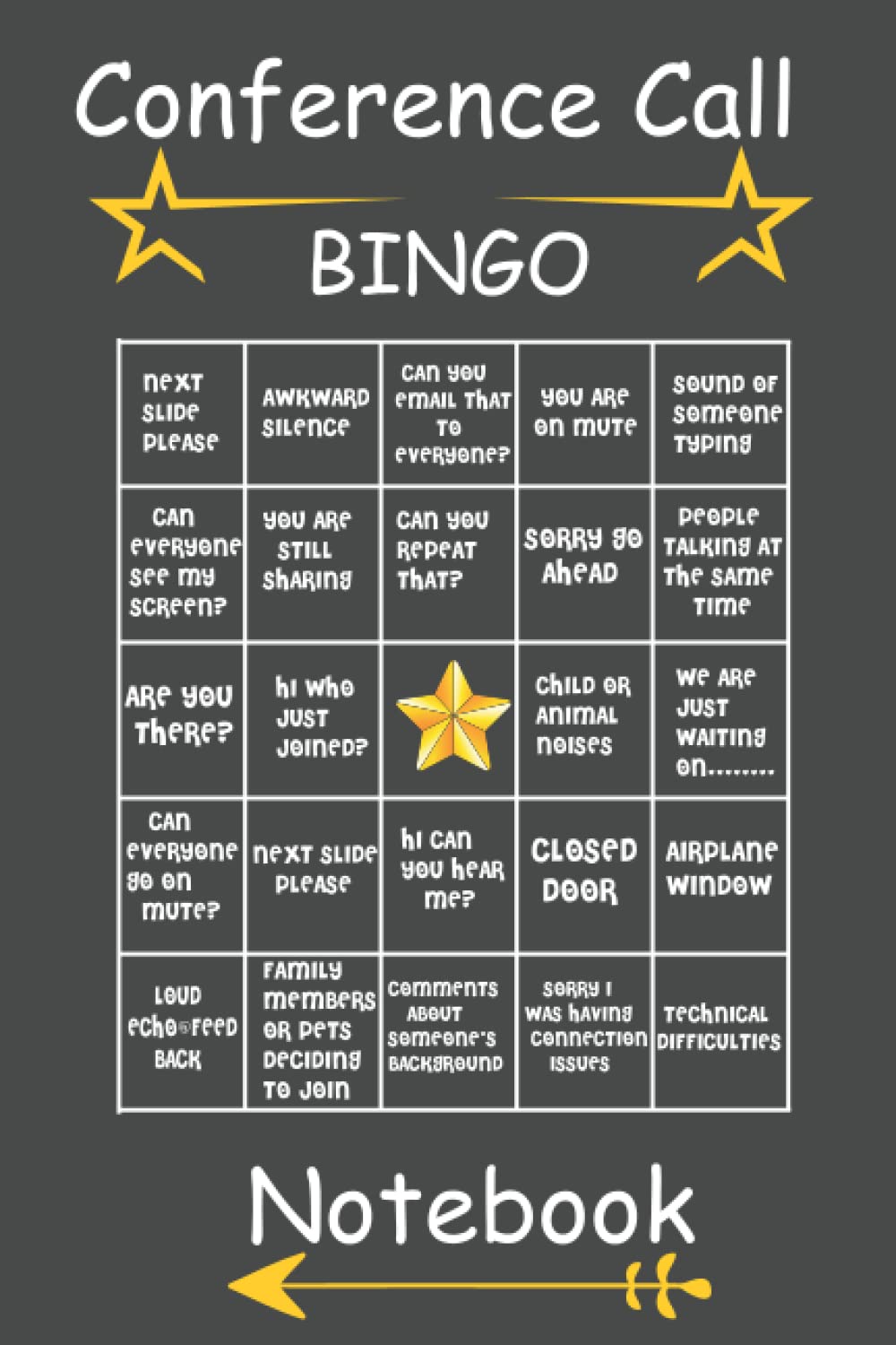 Conference Call Bingo Notebook: WFH Work From Home,Funny Work From Home Meeting Jounal For Coworkers Gifts , | Lined Notebook.