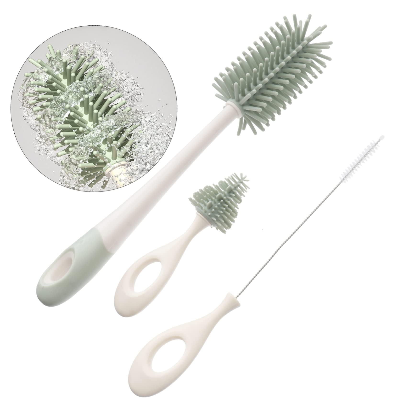 Abaodam 2pezzi Spazzole Per La Bottiglie Silicone Per Bottiglie e Tazze Resistente e