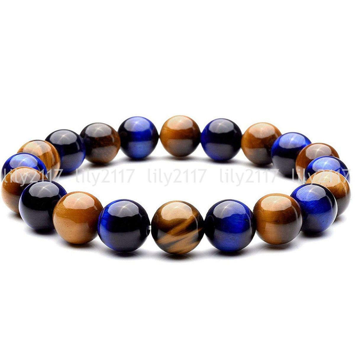 Multcolor Tger Eye Stone Beads, Round (GB12217-10MM) Approx 10mm Da - Foto 10