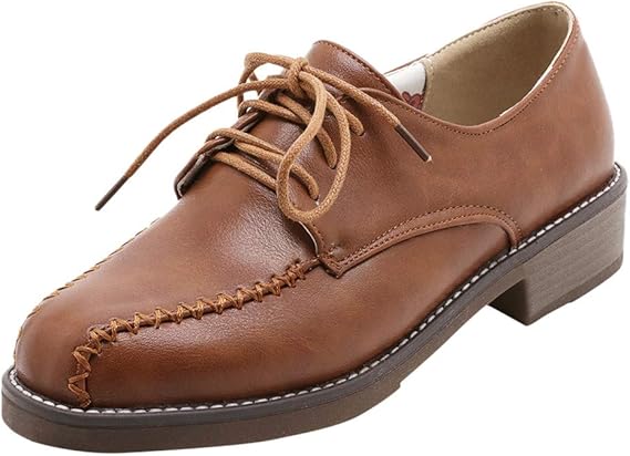 Amazon Co Jp レディースビジネスシューズ Hodarey 韓国 ワイルド カジュアルシューズ ミシンレースアップシューズ 革靴 カジュアル ファッション シングルシューズ 大きいサイズ フラットシューズ 歩きやすい 疲れないきれいめ おしゃれ 通学 通勤 日常着用 シューズ