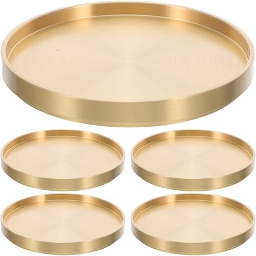 5 posavasos de cobre para bebidas, tapetes modernos para tazas de té, almohadillas aislantes elegantes para el hogar, hoteles y restaurantes y