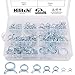 Hilitchi 75-Pcs Double Wire Fuel Line Silicone Hose Tube Spring Clips Clamp Assortment Kit