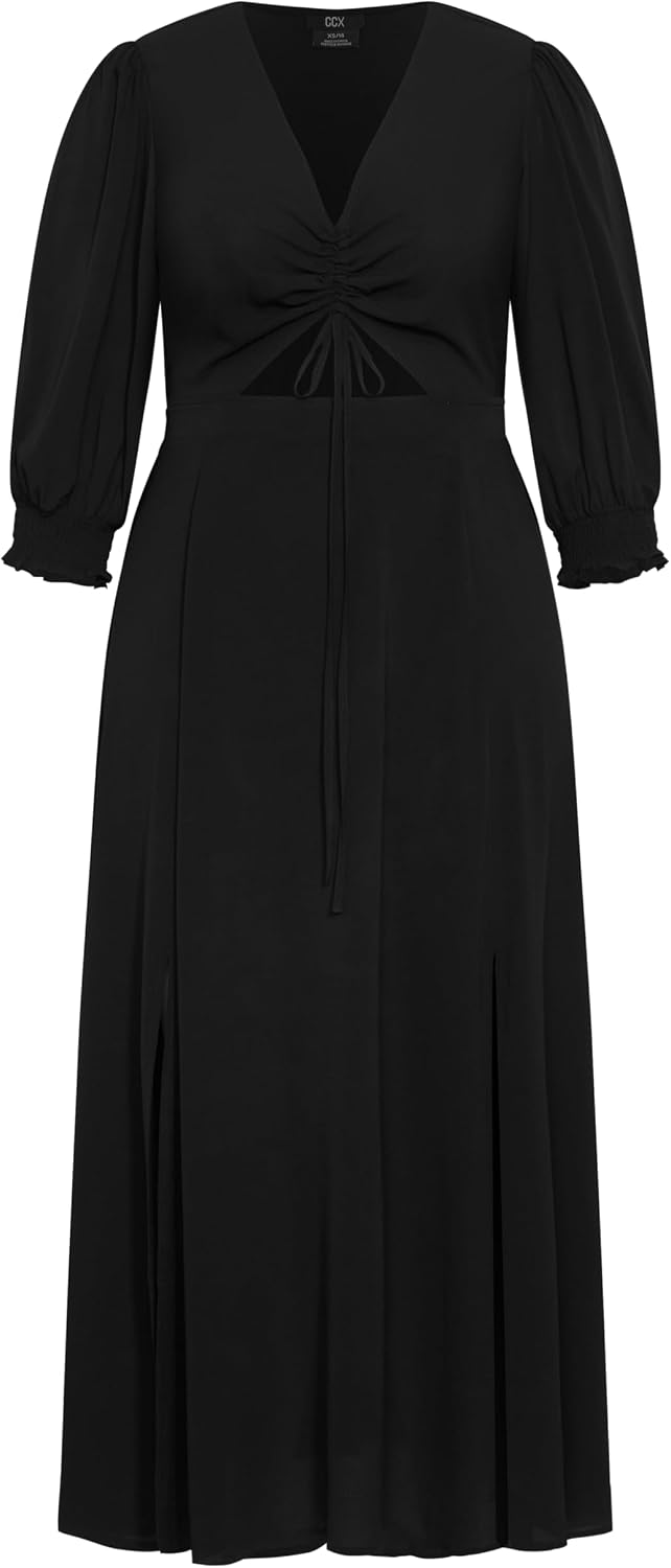 City Chic Plus Size Dress - Jolene V Neck Maxi