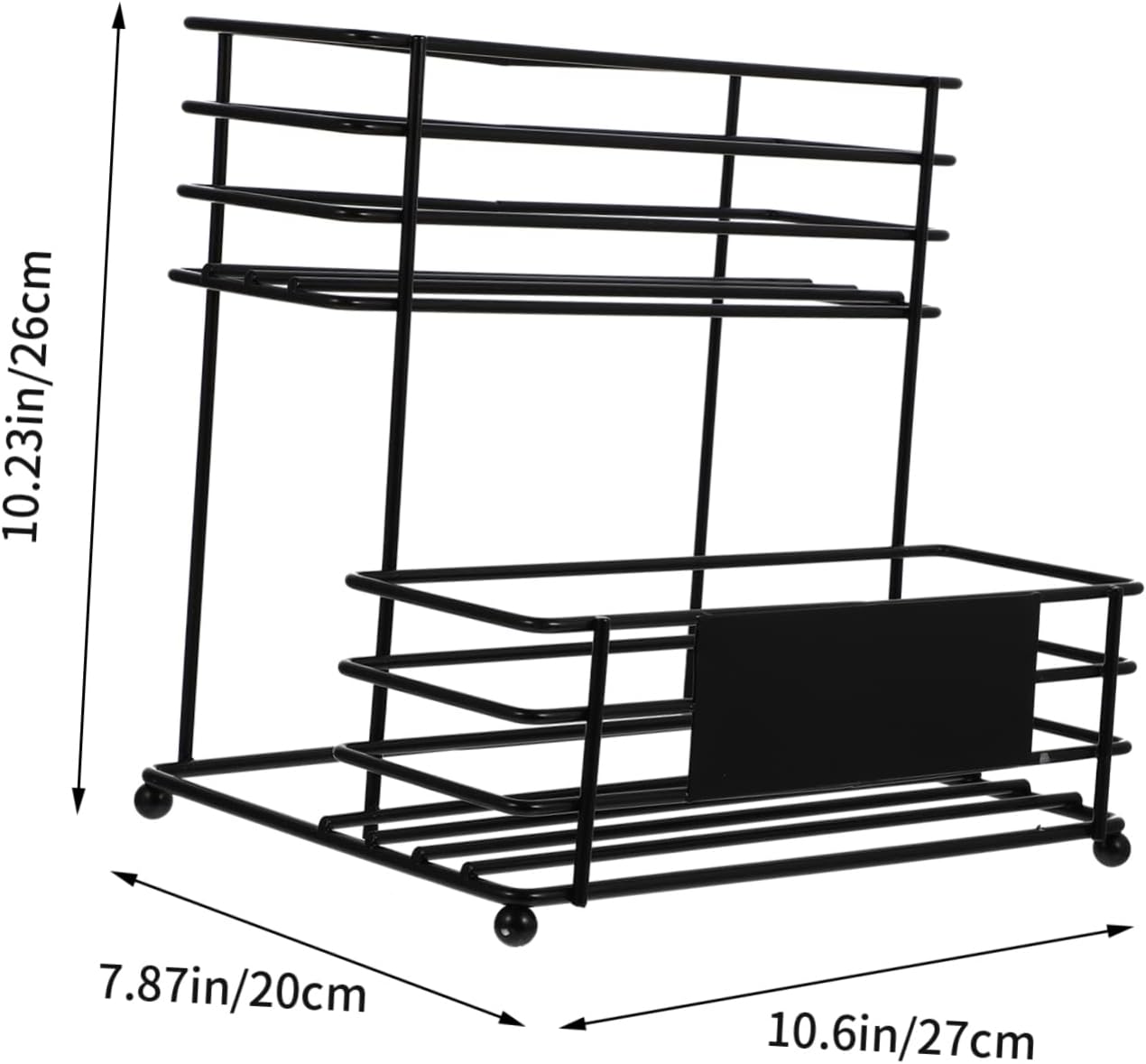 Luxshiny Iron Syrup Bottle Holder Rack Multi-Functional Storage Organizer for Coffee Shops Sturdy Iron Art Design for Kitchen and Bar Use for Syrups and Seasonings