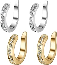 GNHG 2 Pairs Ear Cuff Earrings,Ear Clip Earrings,Ear Correctors,Non-Piercing,Women No Hole,Portable Adjustable