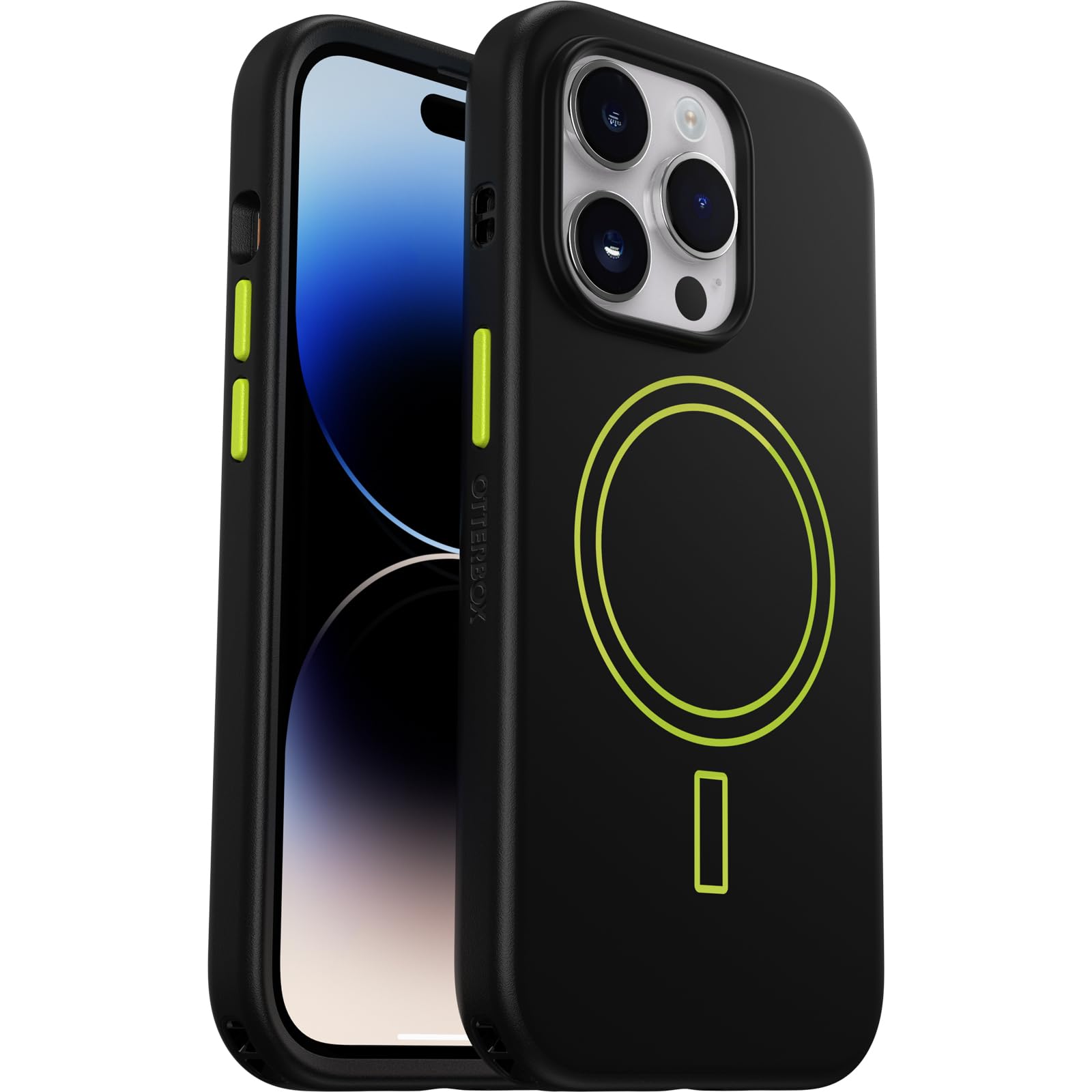Cover per iPhone 14 Pro OtterBox Slim con MagSafe, resistente a shock e cadute; cover ultrasottile, protettiva, leggera, testata a norme anti caduta MIL-STD 810G, ELECTRIC VIBES