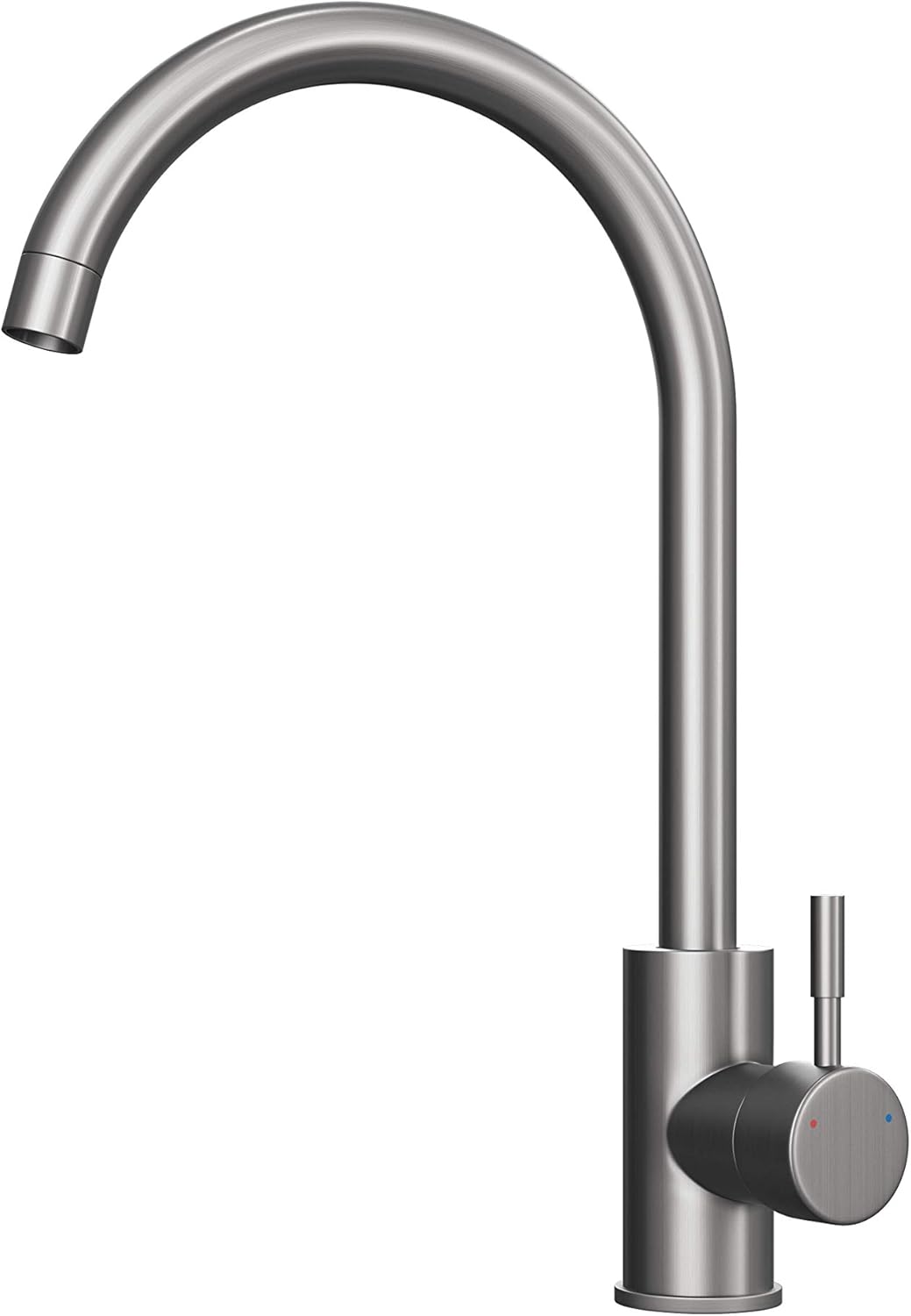 Thames Brushed Stainless Steel Kitchen Mixer Tap with Swivel Spout