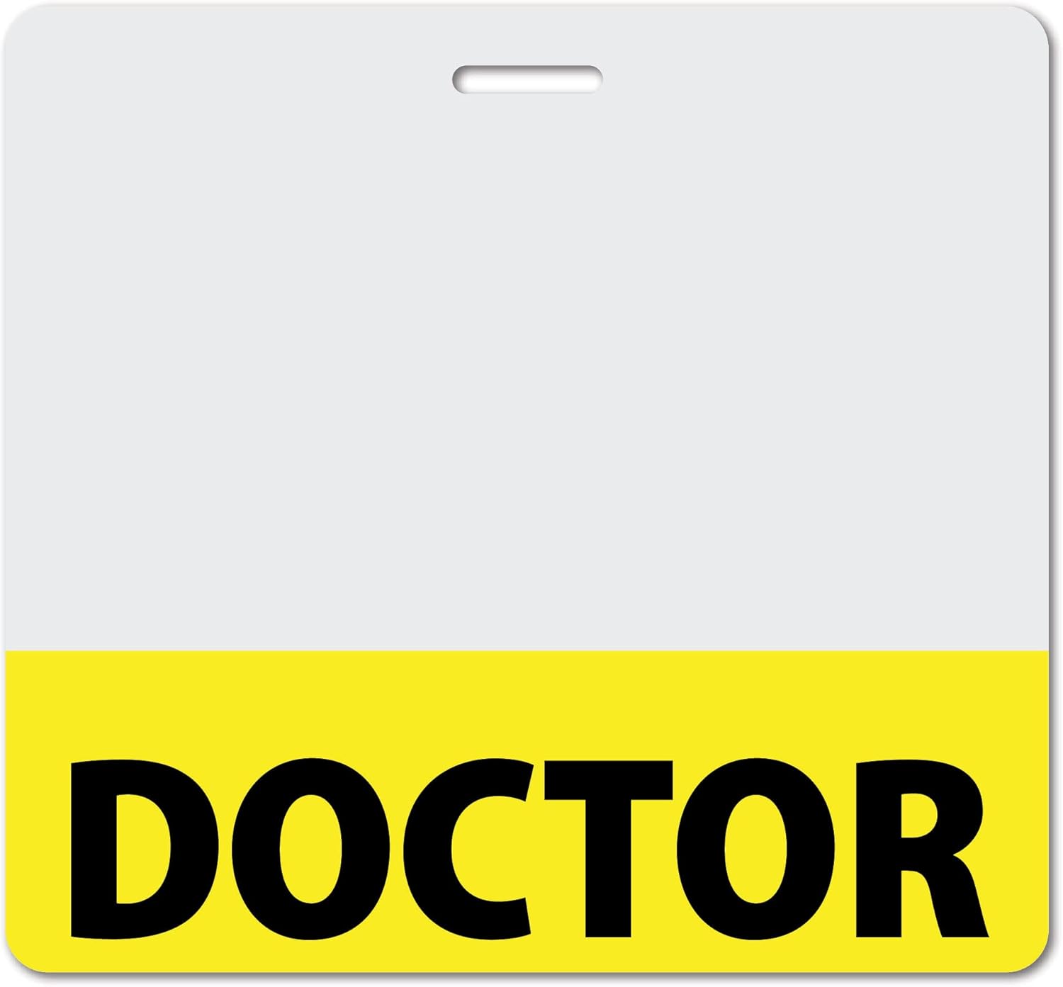 Doctor Heavy Duty Horizontal Red (100 Pack) - Spill & Tear Proof Cards - 2 Sided USA Printed Quick Role Identifier ID Tag Backer by BadgeZoo