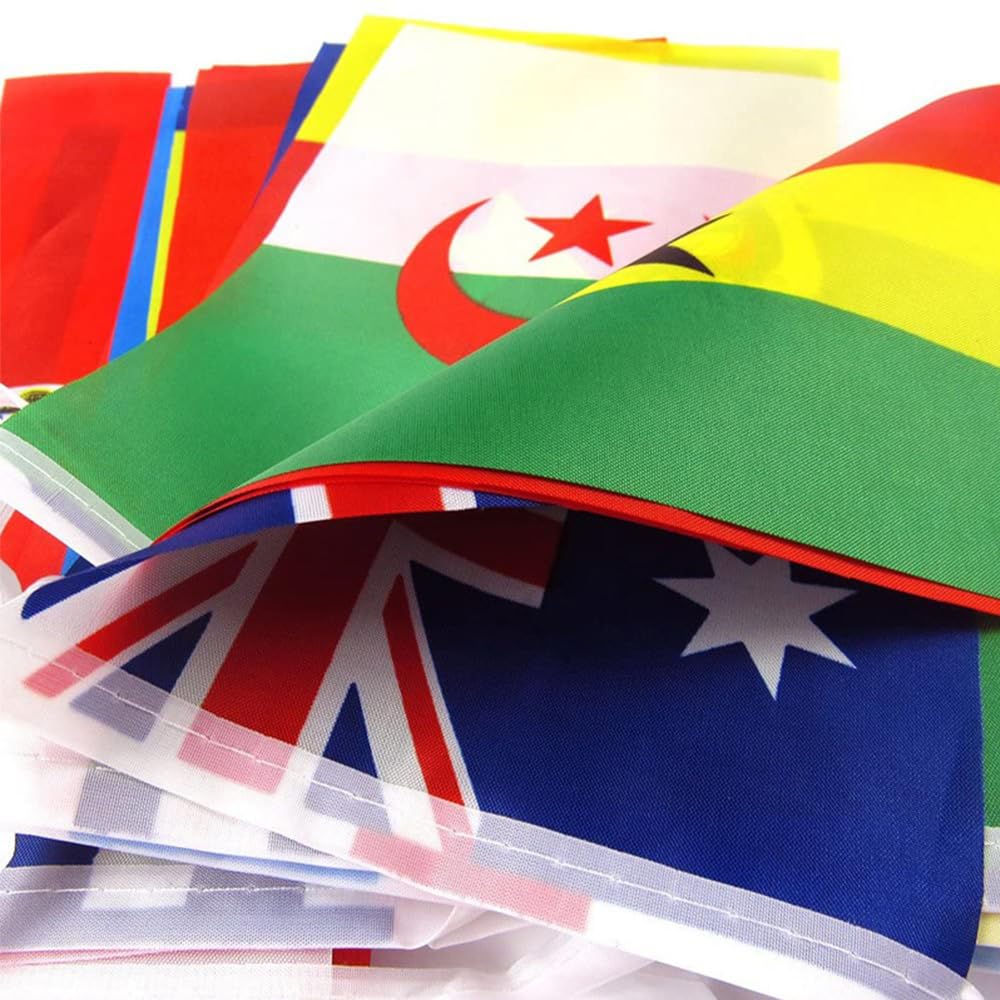 World Cup Bunting Flags 48 Teams Flags, 15M 48pcs Bunting Flags Double Sided Fabric Banner for 2026 World Cup Football Party Decoration — view 3