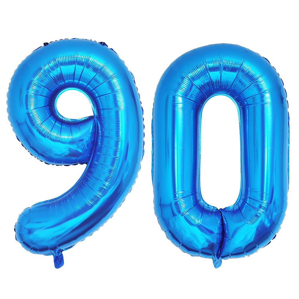Foil Globo Número 5 Azul 40" (101cm), Inflable Helio o aire, Gigante Numeros 0-9, 10-19, 20-29, 30-100, Grande Globos Decoración para La Boda Aniversario y Cumpleaños Fiestas — view 594