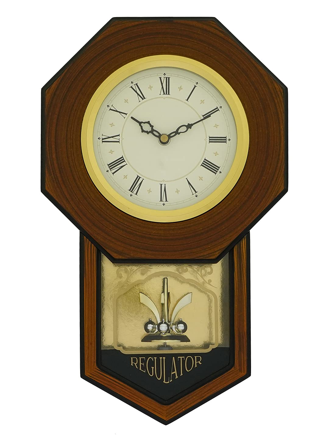 Sponsored Ad – CHRONIKLE Vertical Wooden Brown Analog Home/Office Decor Roman Figure Wall Clock with Rotating Showpiece (Size: 23 x 9.5 x 38 CM | Weight: 1245 grm | Color: Brown)