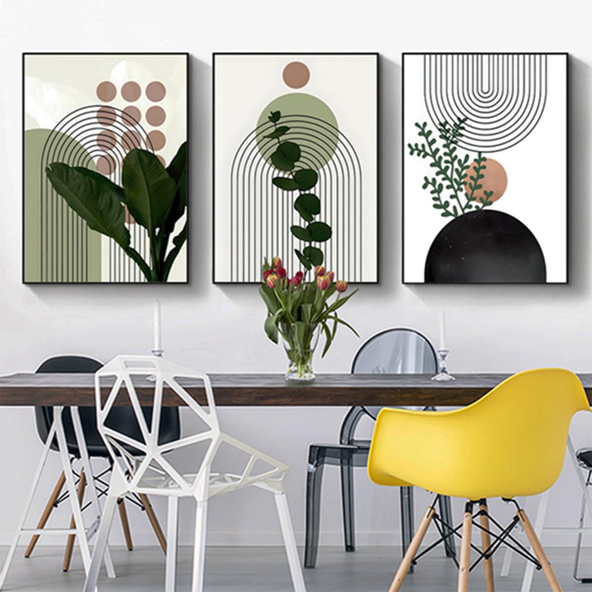 Groen Abstract Posterset met abstracte kunst | Poster Store NL