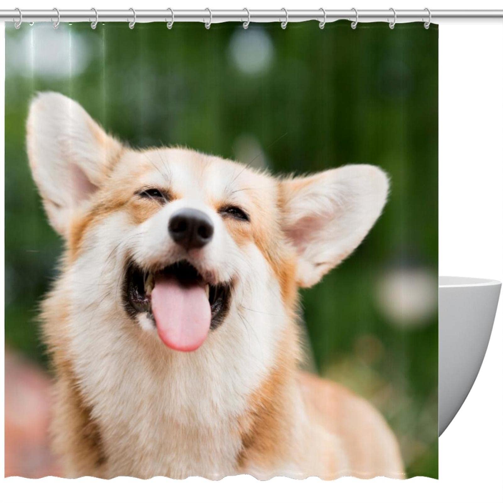 Rideau de douche motif chien Corgi idéal pour illuminer le bain des enfants