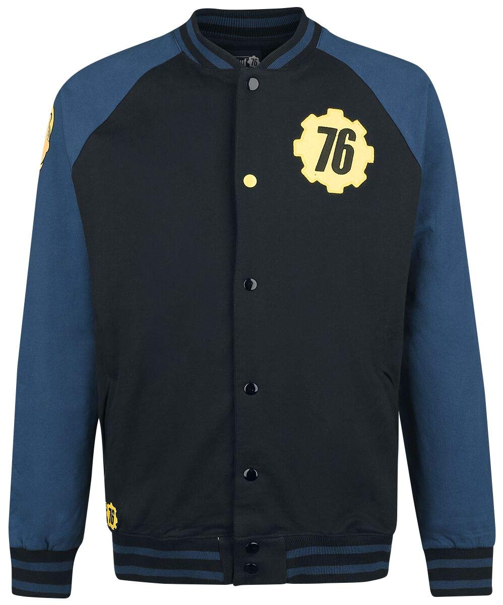Fallout 76 - Vault 76 Chaqueta Universitaria Negro/Azul