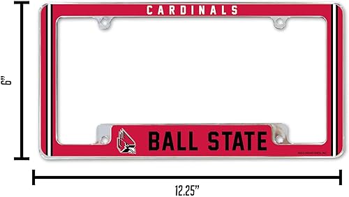 Miniatura 17 de Rico Industries NCAA Classic 12" x 6" Chrome All Over Automotive License Plate Frame for Car/Truck/SUV