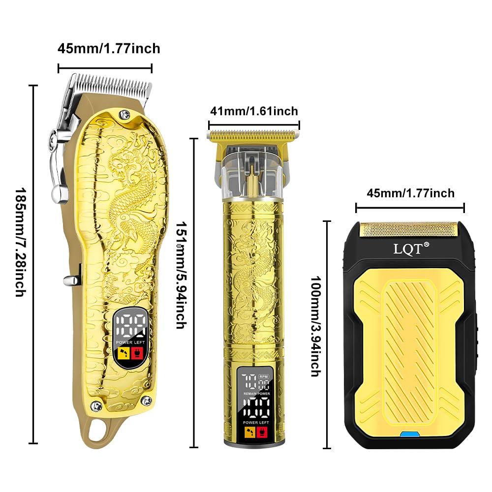 Professionelle Haarschneidemaschinen für Männer, kabelloser Haarschneider, Friseur-Clipper und Trimmer-Set, Haarschneideset für die Herrenpflege, Vatertagsgeschenke